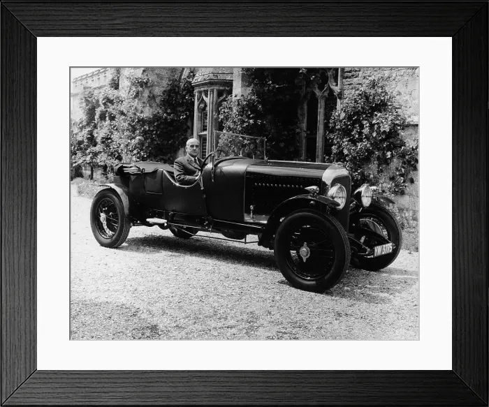 Framed Print : WO Bentley in the driving seat of a Bentley car