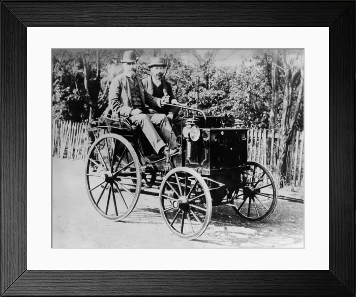 Framed Print : Emile Levassor in a Panhard-Levassor, c1890-c1895 Framed Print : Emile Levassor in a Panhard-Levassor, c1890-c1895