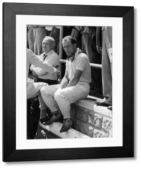 Framed Print : Stirling Moss at the British Grand Prix, Aintree, 1955 Framed Print : Stirling Moss at the British Grand Prix, Aintree, 1955