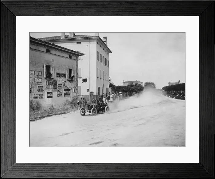Framed Print : Vincenzo Trucco driving a De Dietrich, in the Coupe Florio, Bologna, Italy, 1908 Framed Print : Vincenzo Trucco driving a De Dietrich, in the Coupe Florio, Bologna, Italy, 1908