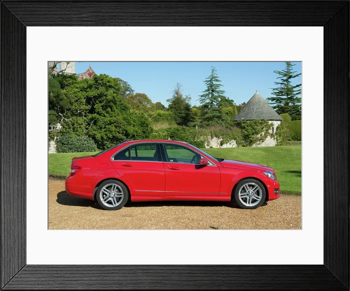 Framed Print : 2013 Mercedes Benz C350 AMG