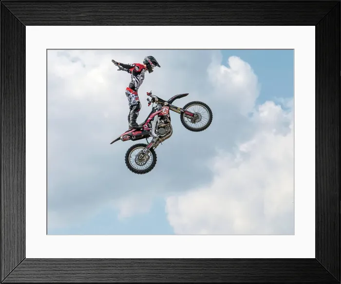 Framed Print : Freestyle Moto-Cross stunt motorcycling 2013 Framed Print : Freestyle Moto-Cross stunt motorcycling 2013
