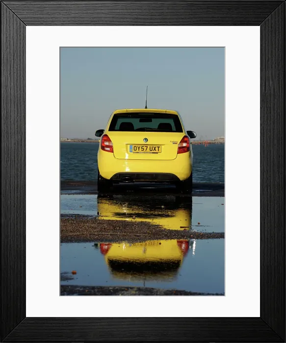 Framed Print : SKODA Fabia 2007. Artist: Simon Clay Framed Print : SKODA Fabia 2007. Artist: Simon Clay