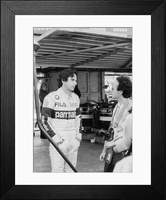 Framed Print : Nelson Piquet, Grand Prix of Europe, Brands Hatch, Kent, 1983