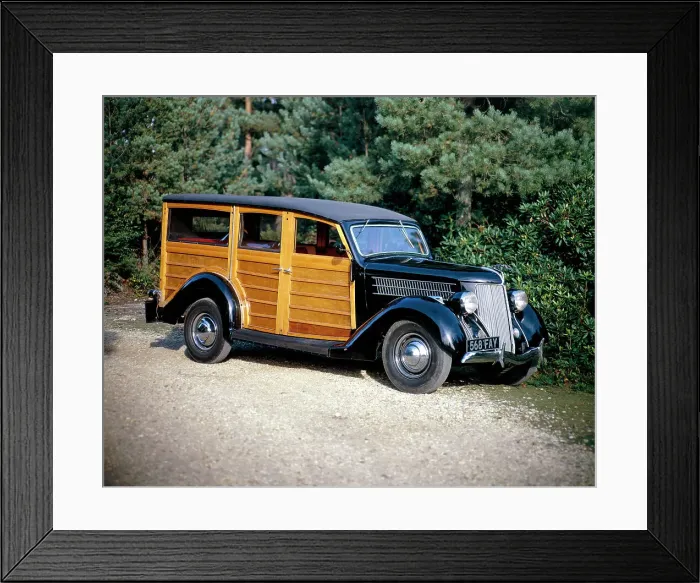 Framed Print : 1936 Ford V8 Woody model 68 Utility car Framed Print : 1936 Ford V8 Woody model 68 Utility car