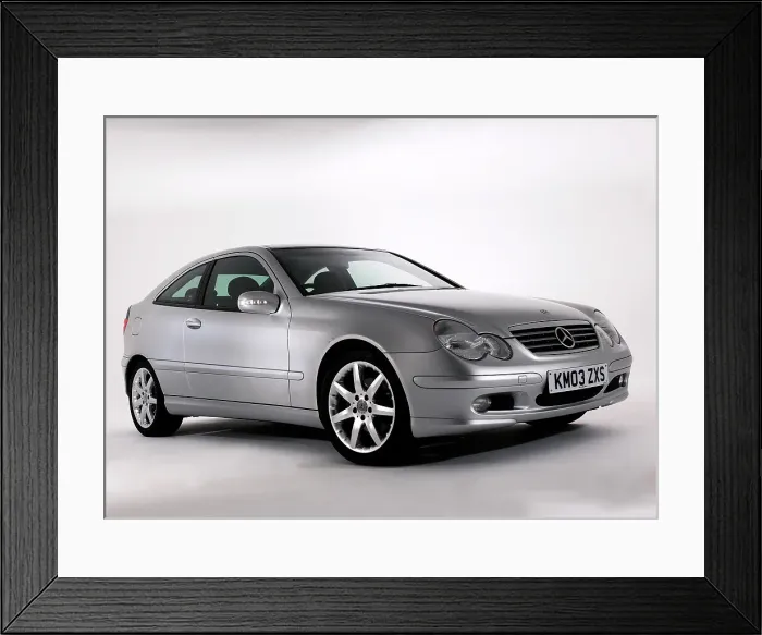 Framed Print : 2003 Mercedes Benz C200k Coupe Framed Print : 2003 Mercedes Benz C200k Coupe
