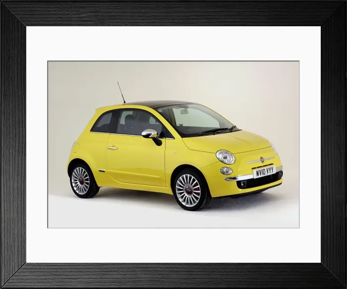 Framed Print : 2010 Fiat 500 Framed Print : 2010 Fiat 500