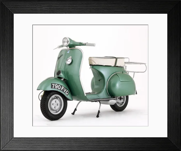 Framed Print : 1950 Douglas Vespa 152-L2 scooter