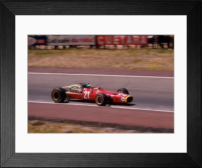 Framed Print : Jacky Ickx in a Ferrari, Spanish Grand Prix, Jarama, Madrid, 1968 Framed Print : Jacky Ickx in a Ferrari, Spanish Grand Prix, Jarama, Madrid, 1968
