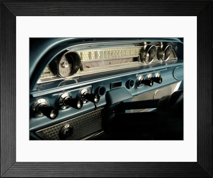 Framed Print : Ford Galaxie 500 race car 1962. Artist: Simon Clay Framed Print : Ford Galaxie 500 race car 1962. Artist: Simon Clay
