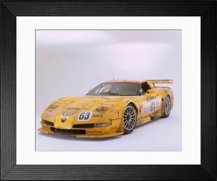 Framed Print : 2002 Chevrolet Corvette Le Mans racing car Framed Print : 2002 Chevrolet Corvette Le Mans racing car