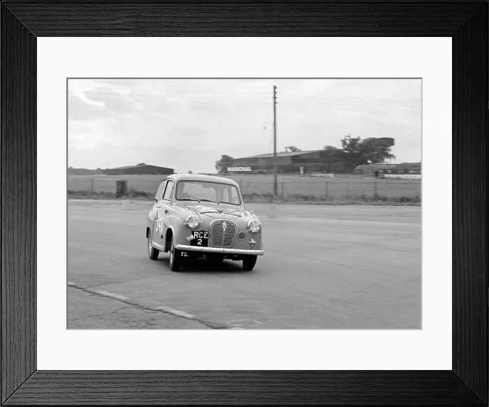 Framed Print : Austin A35 at 750 MC 6 hour relay race Silverstone 1957 Framed Print : Austin A35 at 750 MC 6 hour relay race Silverstone 1957