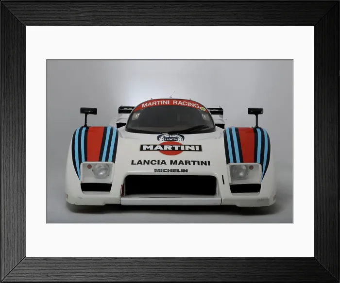 Framed Print : Lancia Martini Le Mans car chasis no 0007 1983. Artist: Simon Clay Framed Print : Lancia Martini Le Mans car chasis no 0007 1983. Artist: Simon Clay