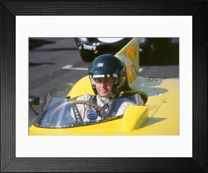 Framed Print : Martin Brundle in 1956 Jaguar D type, 1998 Goodwood revival Framed Print : Martin Brundle in 1956 Jaguar D type, 1998 Goodwood revival