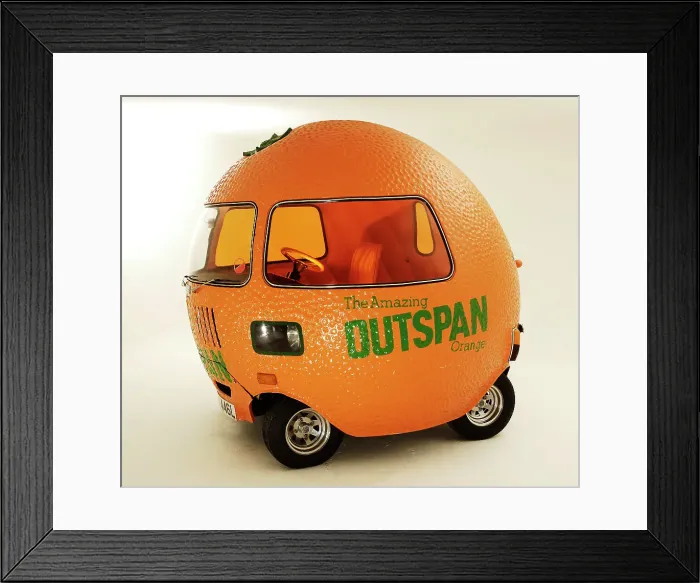 Framed Print : 1972 Mini Outspan Orange Framed Print : 1972 Mini Outspan Orange