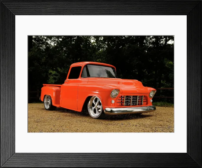 Framed Print : Chevrolet Model 3A Truck 1957. Artist: Simon Clay Framed Print : Chevrolet Model 3A Truck 1957. Artist: Simon Clay