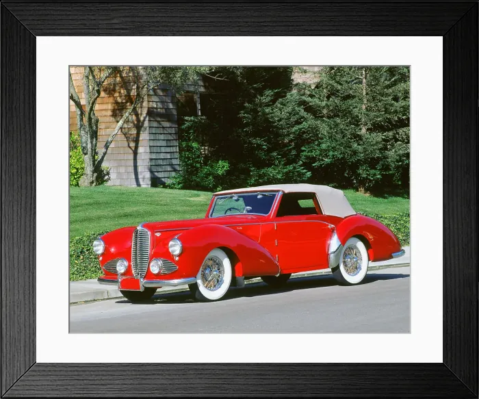 Framed Print : 1947 Delahaye 135m Vanden Plas