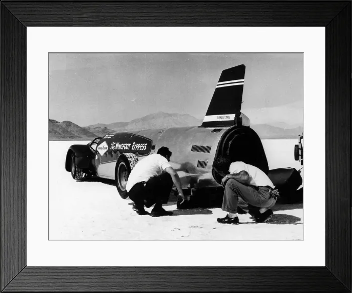 Framed Print : Wingfoot Express Land Speed Record car, Bonneville Salt Flats, Utah, USA, 1964 Framed Print : Wingfoot Express Land Speed Record car, Bonneville Salt Flats, Utah, USA, 1964