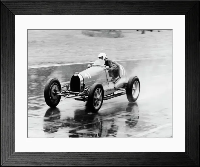 Framed Print : Frank Wall driving a Bugatti Type 35B, 1926 Framed Print : Frank Wall driving a Bugatti Type 35B, 1926