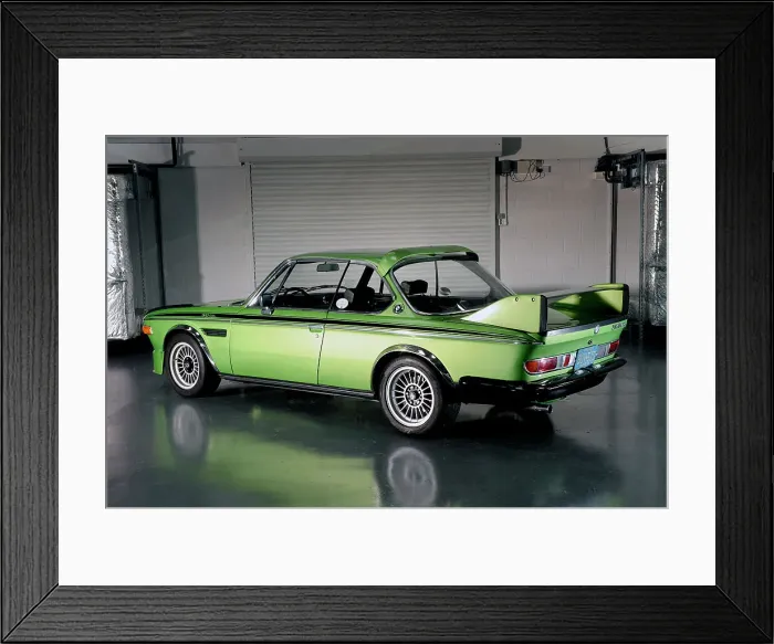 Framed Print : BMW 3.0 CSL BAT 1975. Artist: Simon Clay Framed Print : BMW 3.0 CSL BAT 1975. Artist: Simon Clay