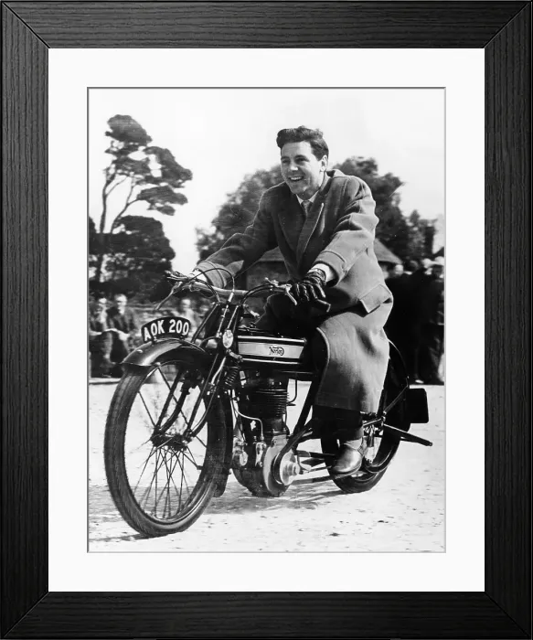 Framed Print : Geoff Duke, (c1950s?) Framed Print : Geoff Duke, (c1950s?)