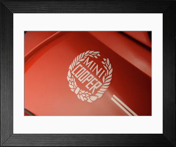 Framed Print : Rover Mini Cooper works 1998. Artist: Simon Clay