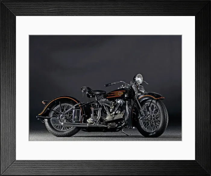 Framed Print : Harley Davidson ELS Knucklelhead 1937. Artist: Simon Clay Framed Print : Harley Davidson ELS Knucklelhead 1937. Artist: Simon Clay