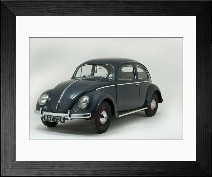 Framed Print : 1953 Volkswagen Beetle Export