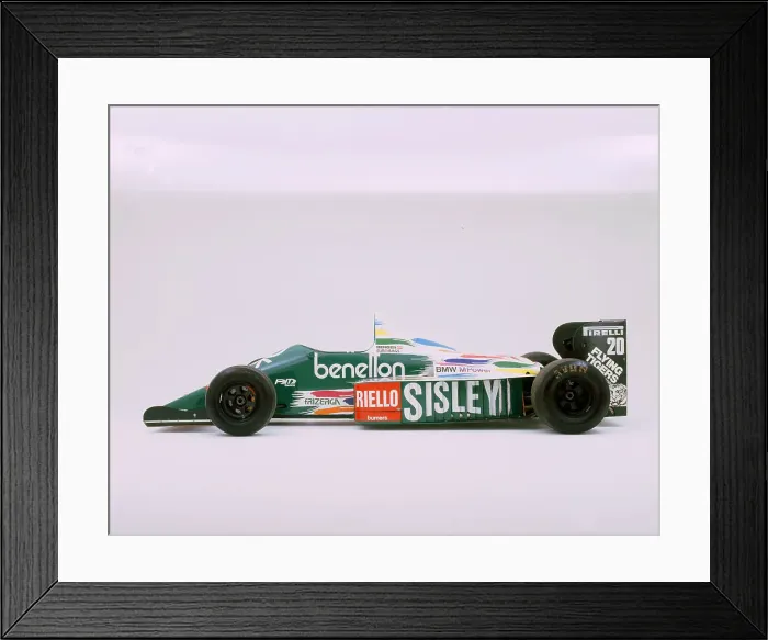 Framed Print : 1986 Benetton BMW B186 Framed Print : 1986 Benetton BMW B186