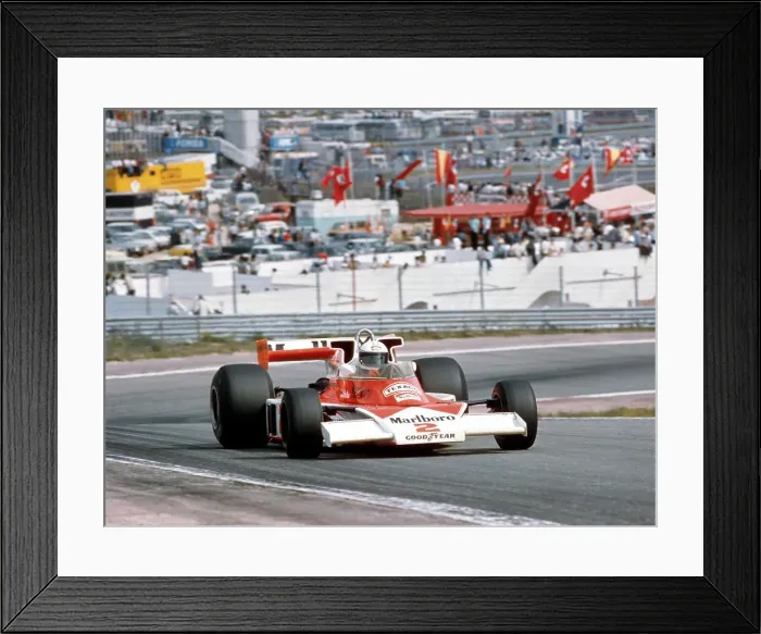 Framed Print : Jochen Mass racing a McLaren-Cosworth M23, Spanish Grand Prix, Jarama, Spain, 1977 Framed Print : Jochen Mass racing a McLaren-Cosworth M23, Spanish Grand Prix, Jarama, Spain, 1977