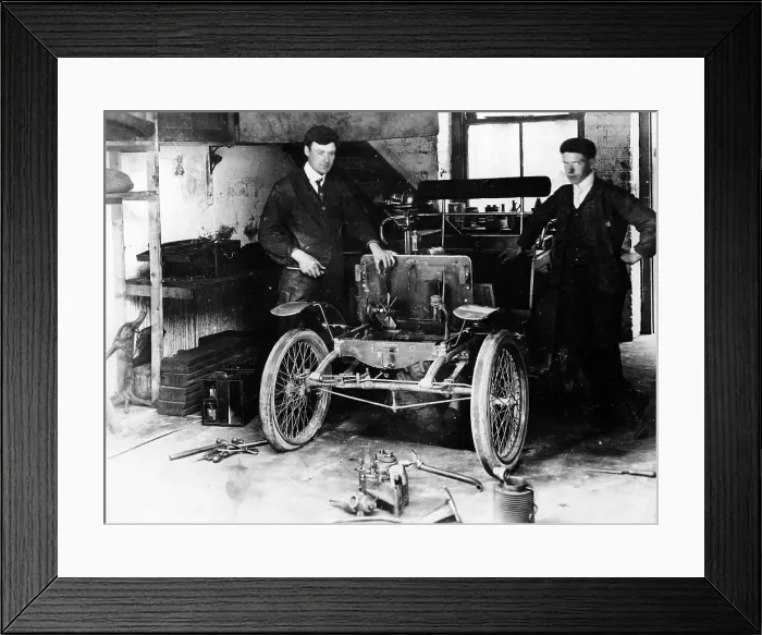 Framed Print : 1900 New Orleans car under construction, (c1900?) Framed Print : 1900 New Orleans car under construction, (c1900?)