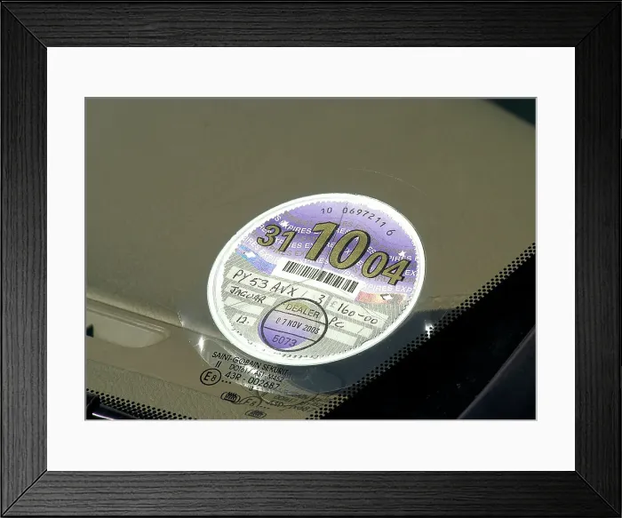 Framed Print : UK Tax Disc Framed Print : UK Tax Disc