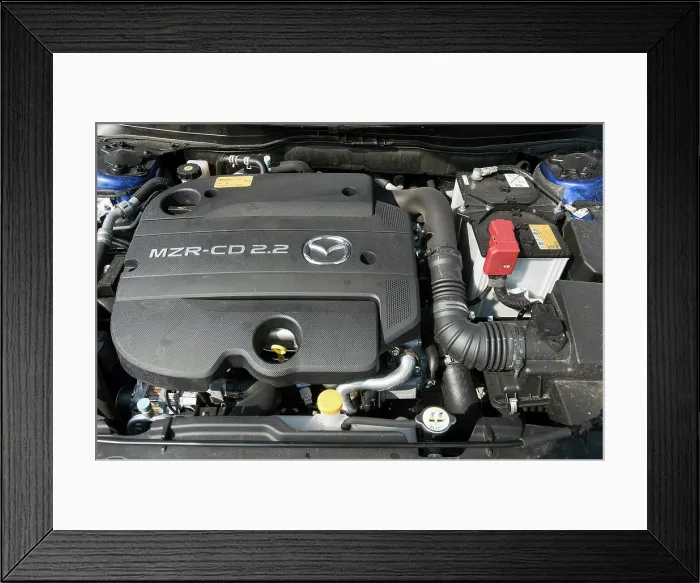 Framed Print : 2010 Mazda 6 SL Estate engine Framed Print : 2010 Mazda 6 SL Estate engine
