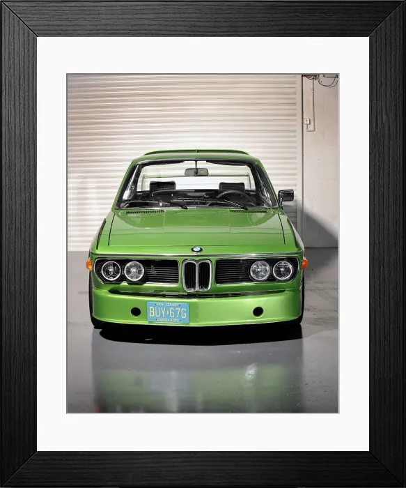 Framed Print : BMW 3.0 CSL BAT 1975. Artist: Simon Clay Framed Print : BMW 3.0 CSL BAT 1975. Artist: Simon Clay