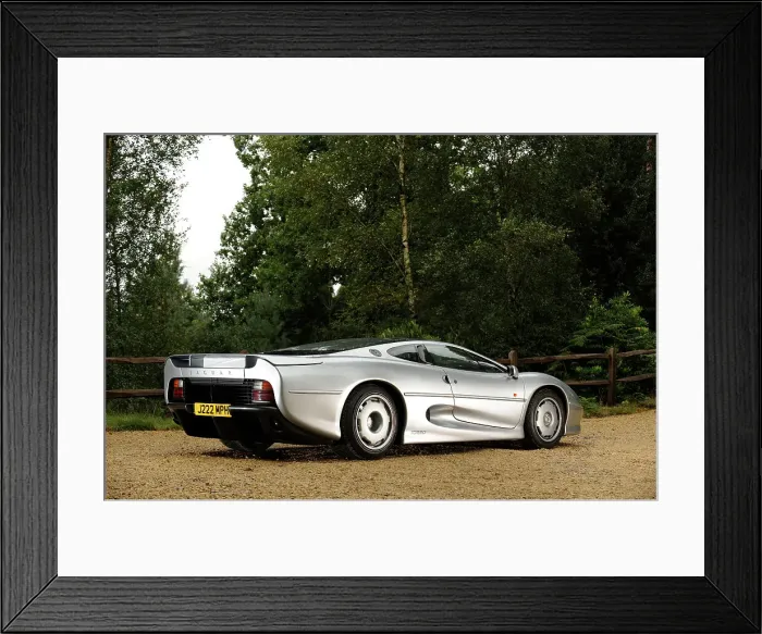 Framed Print : Jaguar XJ220R 1993. Artist: Simon Clay Framed Print : Jaguar XJ220R 1993. Artist: Simon Clay