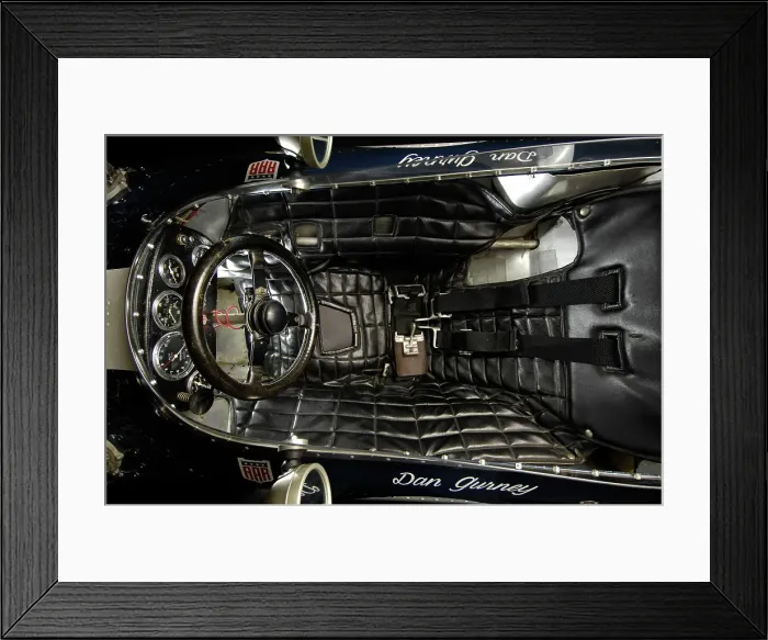Framed Print : Gurney Eagle racing car 1966. Artist: Simon Clay Framed Print : Gurney Eagle racing car 1966. Artist: Simon Clay