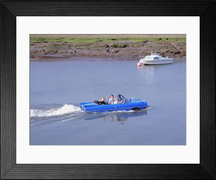 Framed Print : 1965 Amphicar on Beaulieu river Framed Print : 1965 Amphicar on Beaulieu river