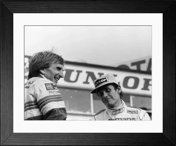 Framed Print : Derek Bell and Jacky Ickx, 1000km Silverstone, May 1985 Framed Print : Derek Bell and Jacky Ickx, 1000km Silverstone, May 1985