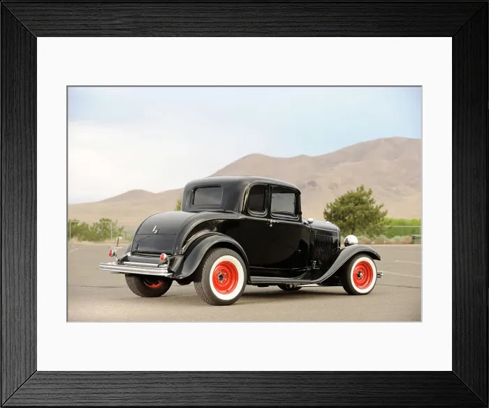 Framed Print : Ford 3 Window Coupe 1932. Artist: Simon Clay Framed Print : Ford 3 Window Coupe 1932. Artist: Simon Clay
