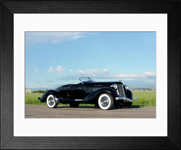 Framed Print : Auburn 852 SC Speedster 1936. Artist: Simon Clay Framed Print : Auburn 852 SC Speedster 1936. Artist: Simon Clay