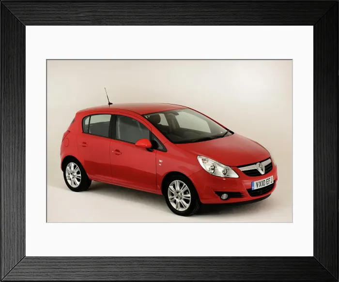 Framed Print : 2010 Vauxhall Corsa 1.4 Framed Print : 2010 Vauxhall Corsa 1.4