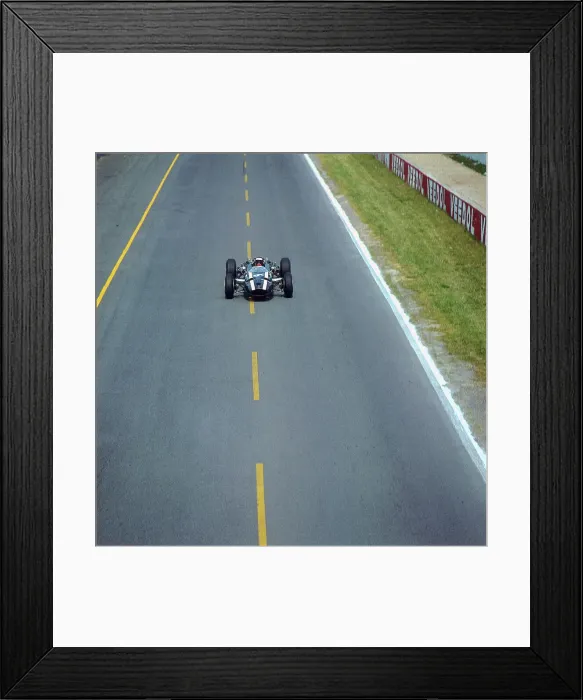 Framed Print : Jochen Rindt driving a Cooper Maserati in the French Grand Prix, Reims, France, 1966 Framed Print : Jochen Rindt driving a Cooper Maserati in the French Grand Prix, Reims, France, 1966