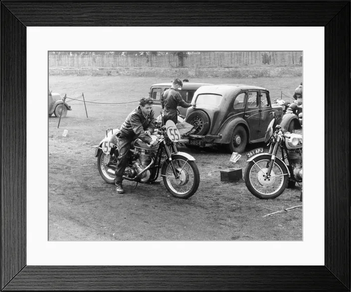 Framed Print : BSA motorbike, Crystal Palace, Sydenham, 1956 Framed Print : BSA motorbike, Crystal Palace, Sydenham, 1956