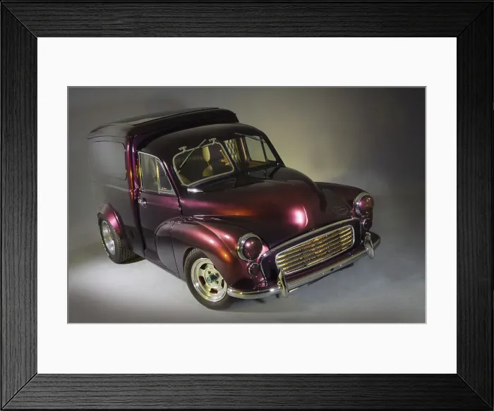 Framed Print : Customised Morris Minor Van Framed Print : Customised Morris Minor Van