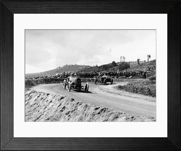 Framed Print : J Chassagne in the Sunbeam leading Jules Goux in the Peugeot, French Grand Prix, Lyons, 1914 Framed Print : J Chassagne in the Sunbeam leading Jules Goux in the Peugeot, French Grand Prix, Lyons, 1914