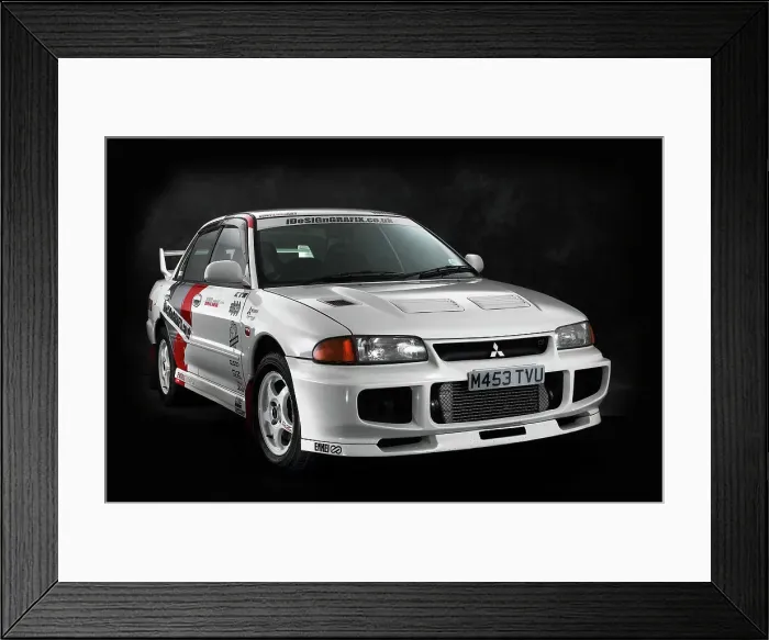 Framed Print : 1995 Mitsubishi Lancer Evo 3 Framed Print : 1995 Mitsubishi Lancer Evo 3