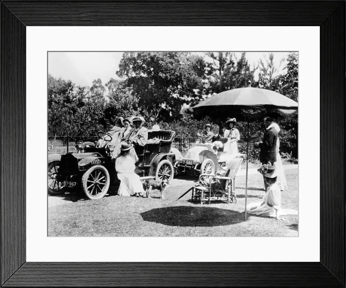Framed Print : A driving party, (early 1900s?) Framed Print : A driving party, (early 1900s?)