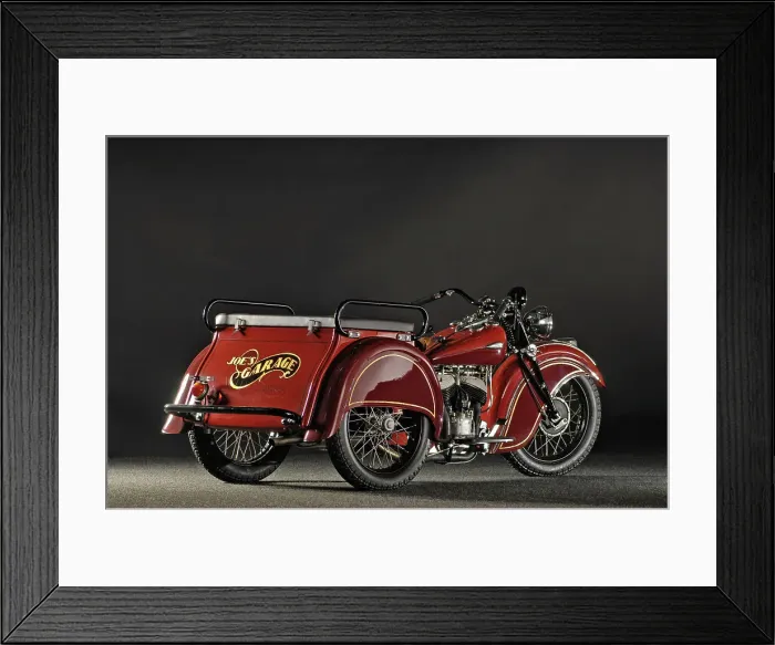 Framed Print : Indian despatch tow 3 wheeler 1940. Artist: Simon Clay Framed Print : Indian despatch tow 3 wheeler 1940. Artist: Simon Clay