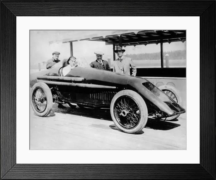 Framed Print : 1920 Duesenberg record car, driven by Jimmy Murphy, (c1920?) Framed Print : 1920 Duesenberg record car, driven by Jimmy Murphy, (c1920?)
