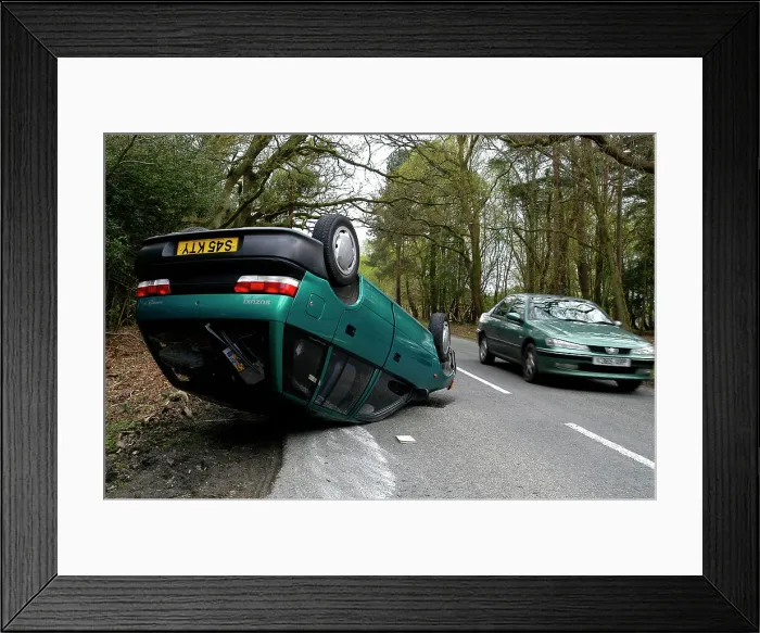 Framed Print : 1998 Suzuki Swift Accident in 2004 Framed Print : 1998 Suzuki Swift Accident in 2004